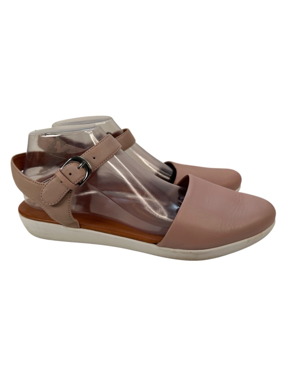 FitFlop Cova II Closed Toe Comfort Sandals Ballet Pink Leather Womens 10 Shoes